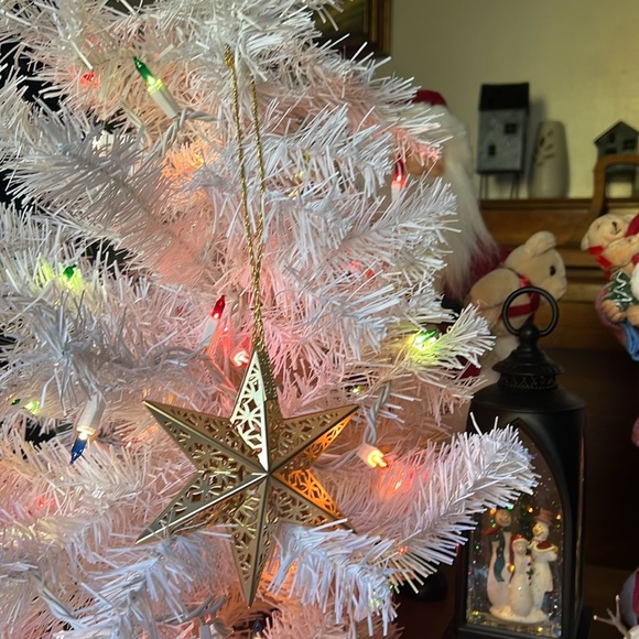 ❤️ SCENTED DECORATIVE ORNAMENT, WHITE WINTER FIR, METAL GOLD STAR - Picture 7 of 8